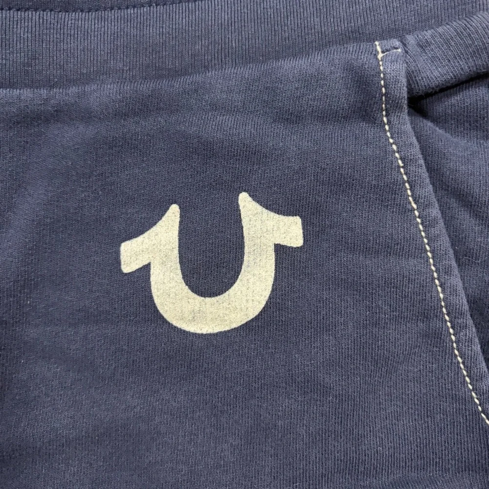 True Religion Mens Navy Blue Horseshoe Logo Jogger Sweatpants XL World Tour ws